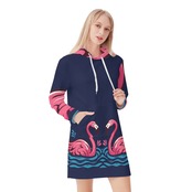 Women's Casual Hoodie Midi Dress Swim 4366