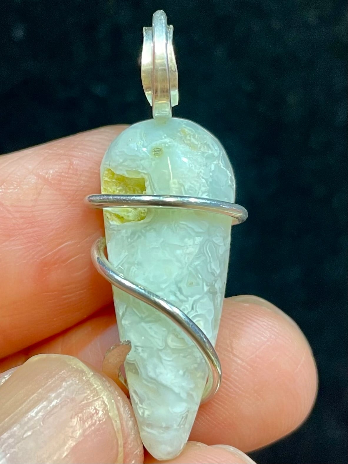 6) 人生の流れを創る!魂のクリアリング「新生マウントシャスタ・オパール」アート・シルバーPT