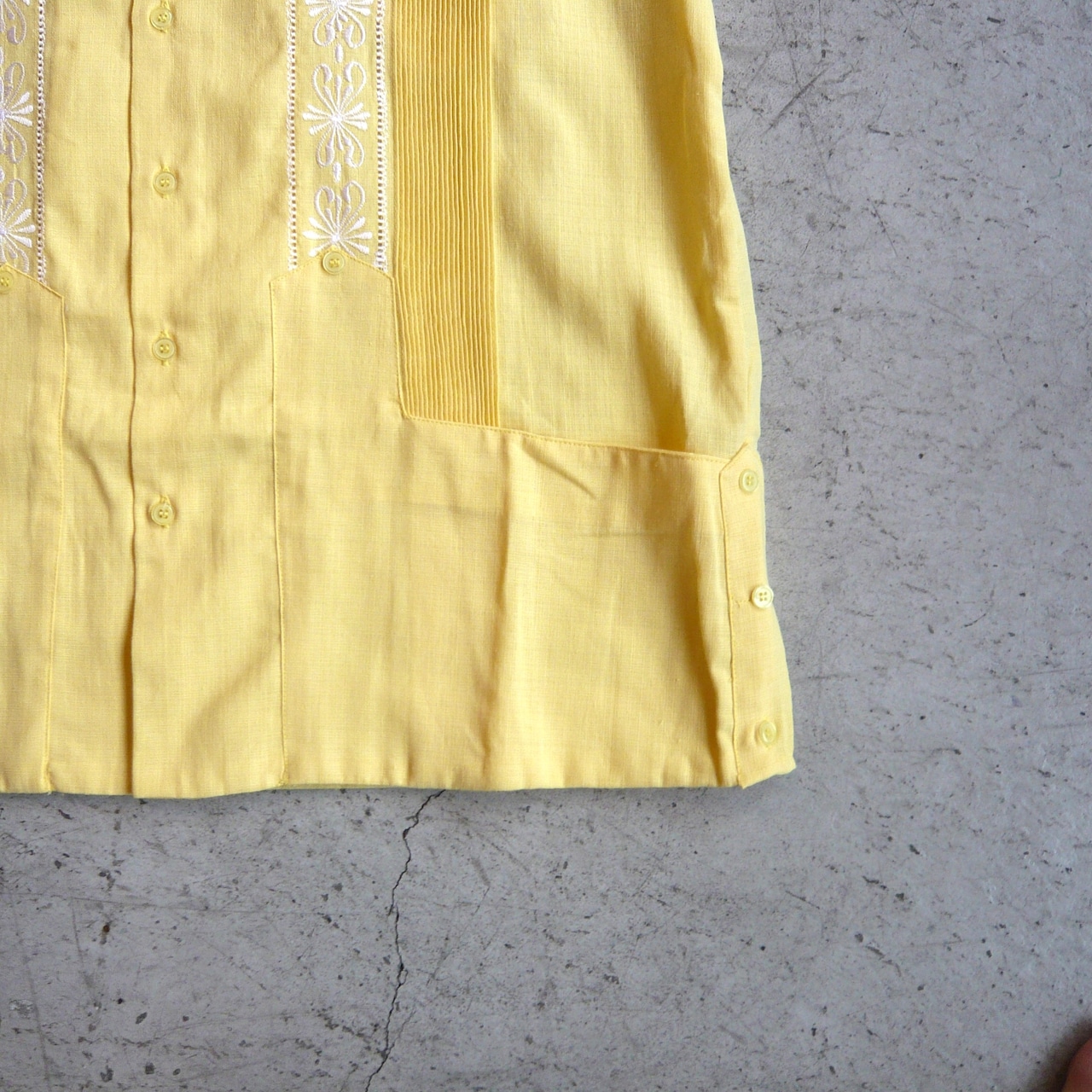 ESTRELLA STANDARD   S/S REJILLADA   キューバシャツ レモン