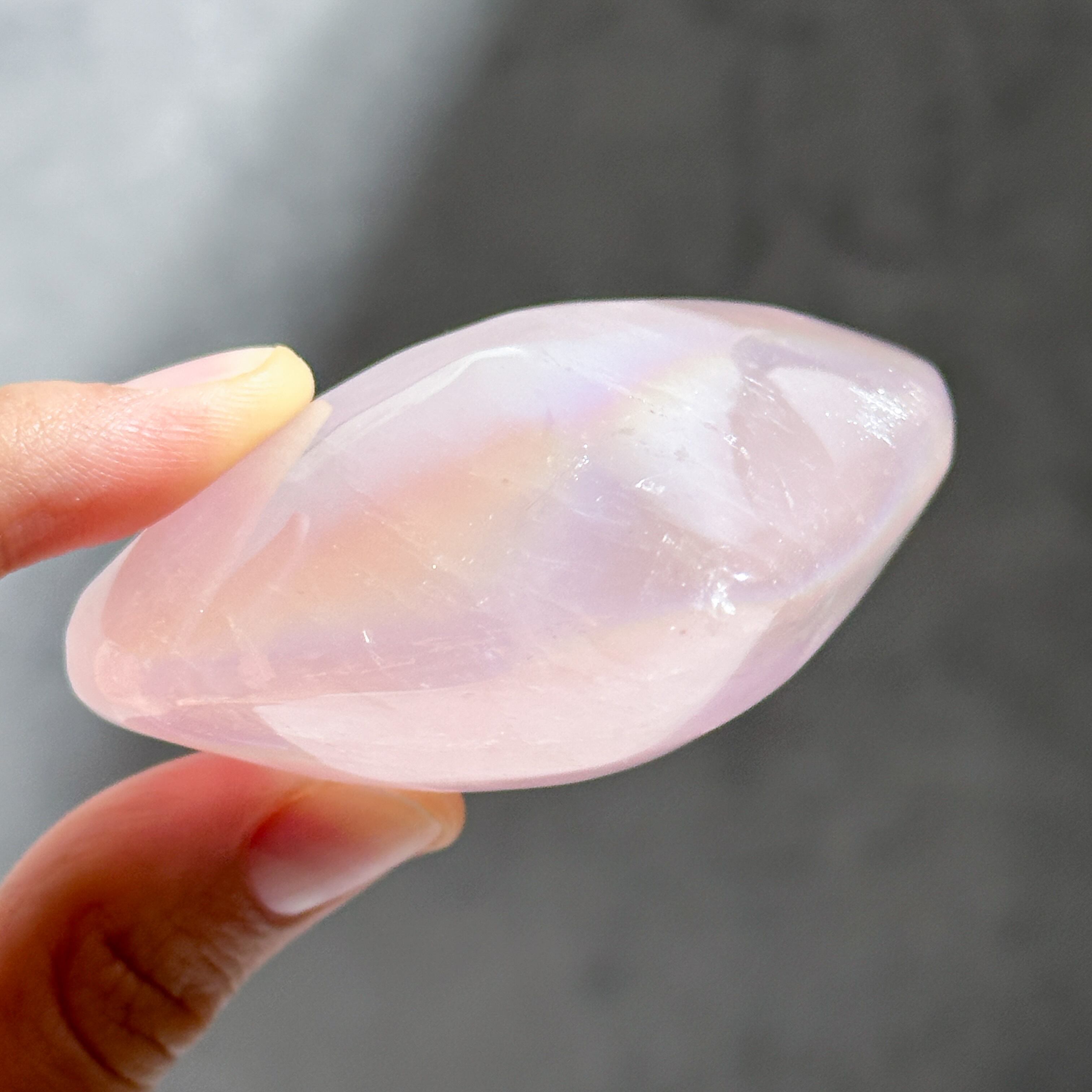 エンジェルオーラハートローズクォーツ 178g 天然石 パワーストーン Big♡エンジェルオーラローズクォーツ ハート74♡ Angel Aura Rose