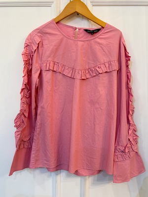 Sister jane / vintage pink frill design tops. (O)