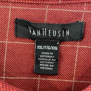 【VAN HEUSEN】2XL ビッグサイズ ポロシャツ 格子柄 胸ポケット US古着 アメリカ古着