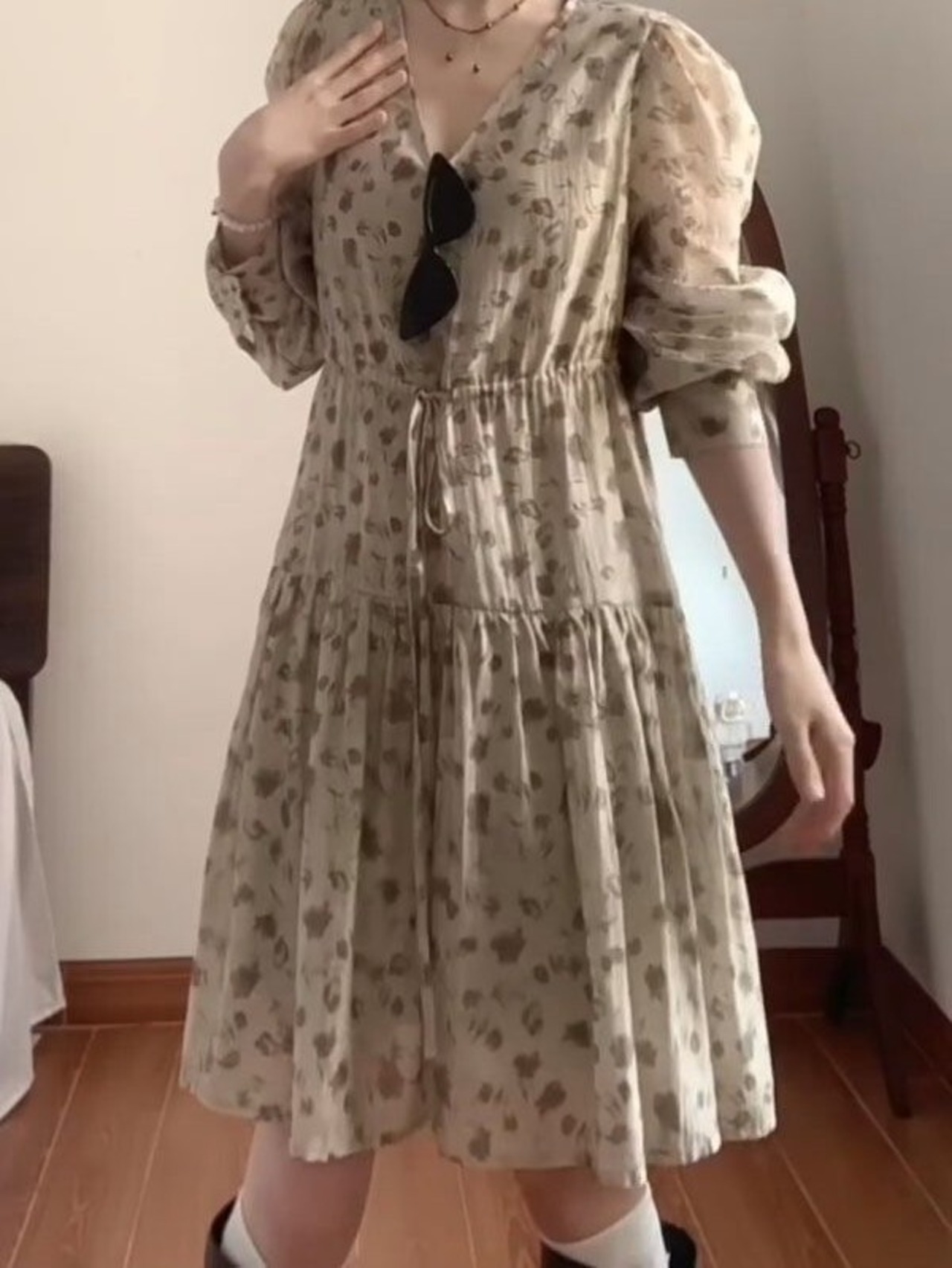 ニュアンス柄ワンピース_157747