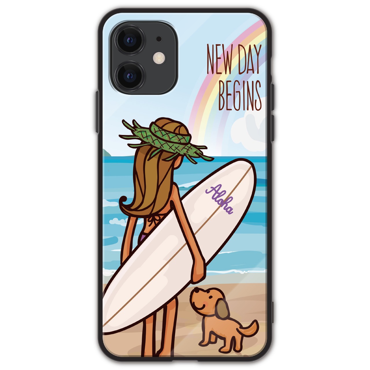 まりりん ガラス スマホケース【New Day】