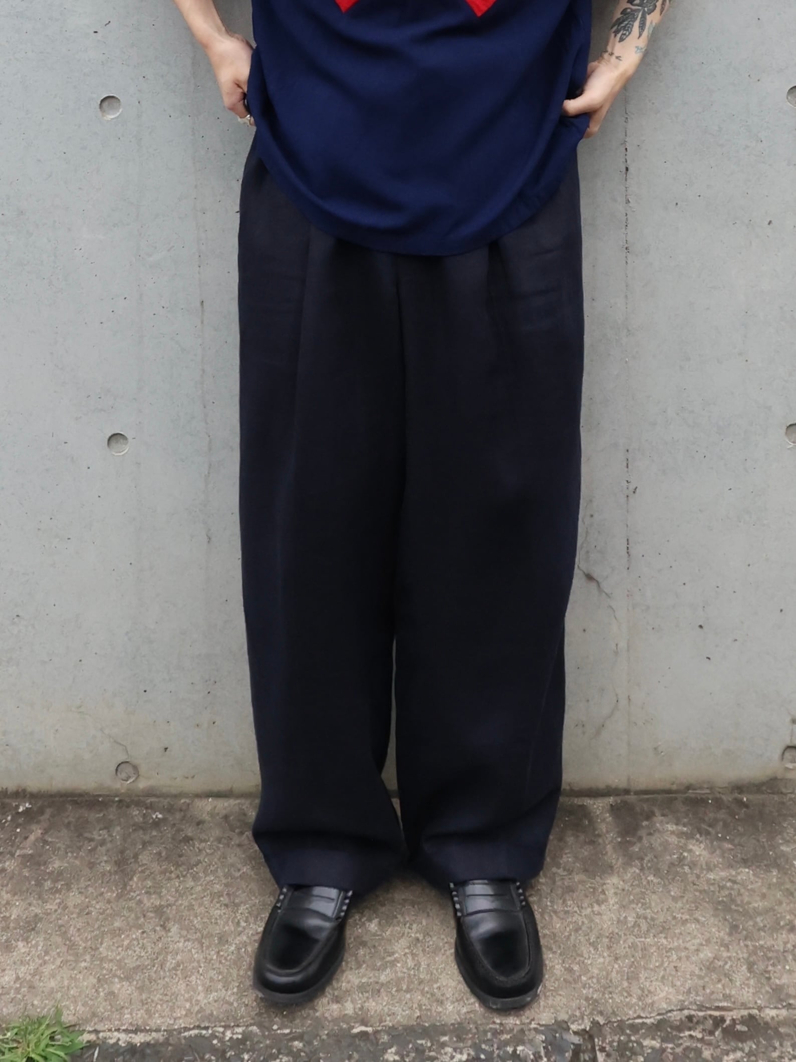 USED】90-00s Brooks Brothers linen wide slacks ⁡ | mother. used