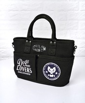 【直営限定ITEM】-TYPE B- パッチ×ペイントコンパクト3wayバッグ (BLACK)　CQ-49501H