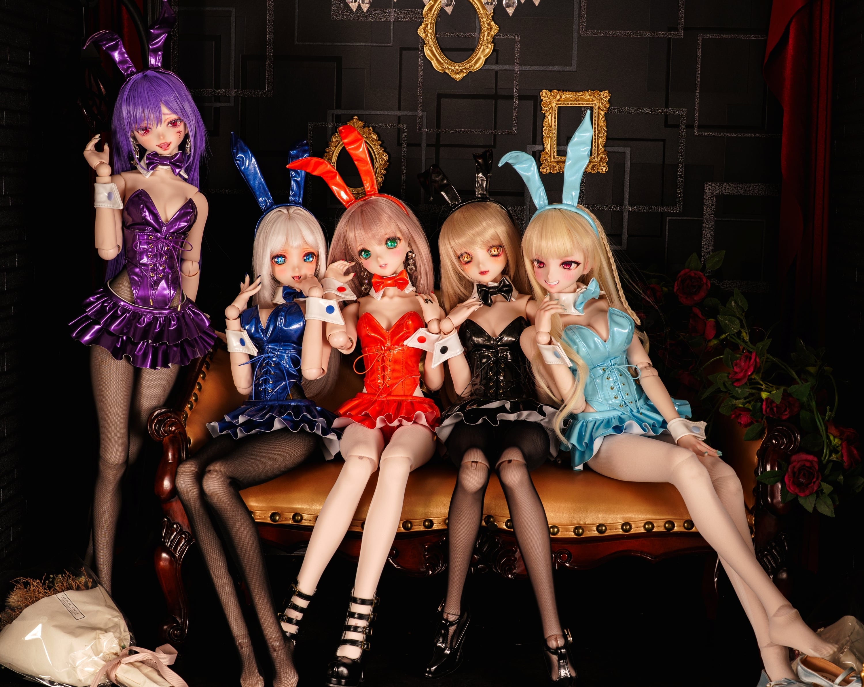 【DD(SS~M胸・L~dy+胸】グロスエナメルバニーセット