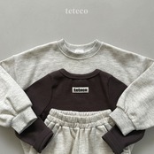【取寄】teteco リブラベルTシャツ｜秋服｜韓国子供服｜ 26/AT
