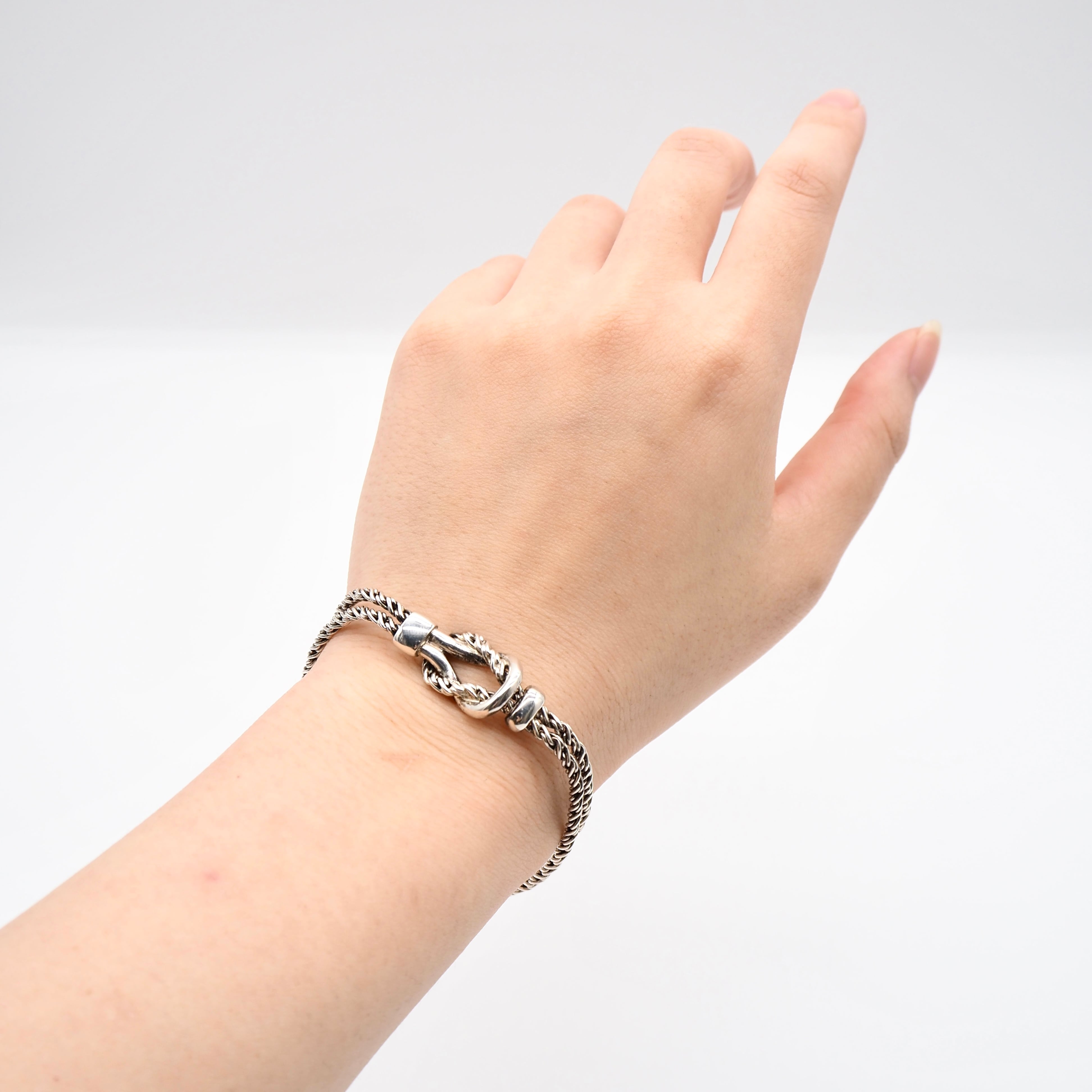 美品 ティファニー ブレスレット ダブルロープ シルバ925 箱付き Tiffany&Co. ダブルロープ ブレスレット シルバー925 ティファニー