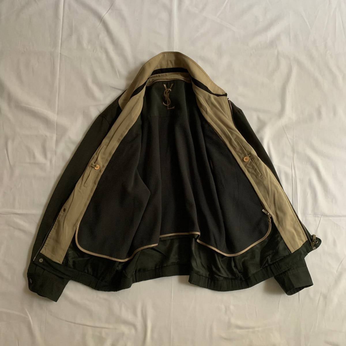 イブサンローラン YSL スイングトップ ブルゾン ジャケット グレー