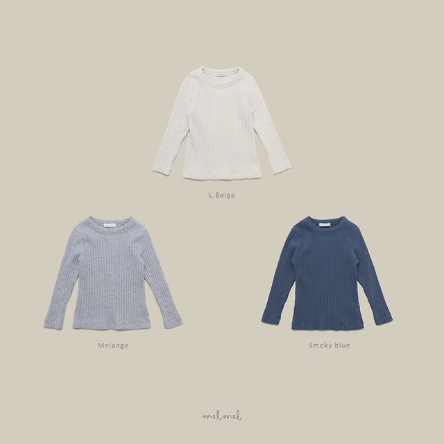 【取寄/韓国直送】melmel ミルクリブTシャツ｜秋服｜韓国子供服 ｜26/AT