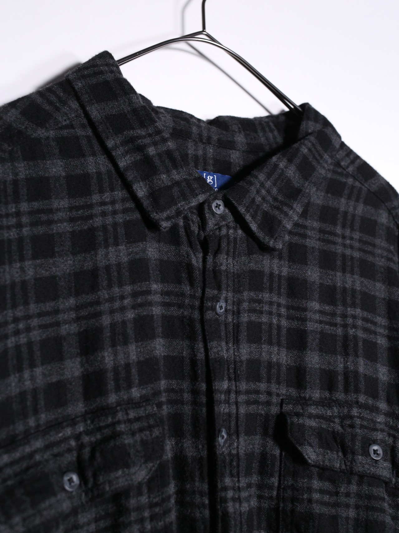 XXXL super over silhouette black check shirt - 8