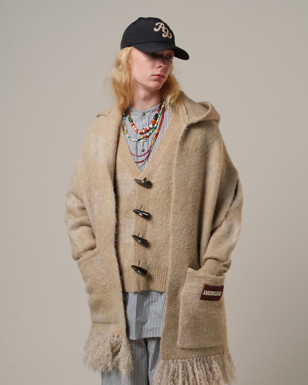 Moist Hoodie Poncho / Natural