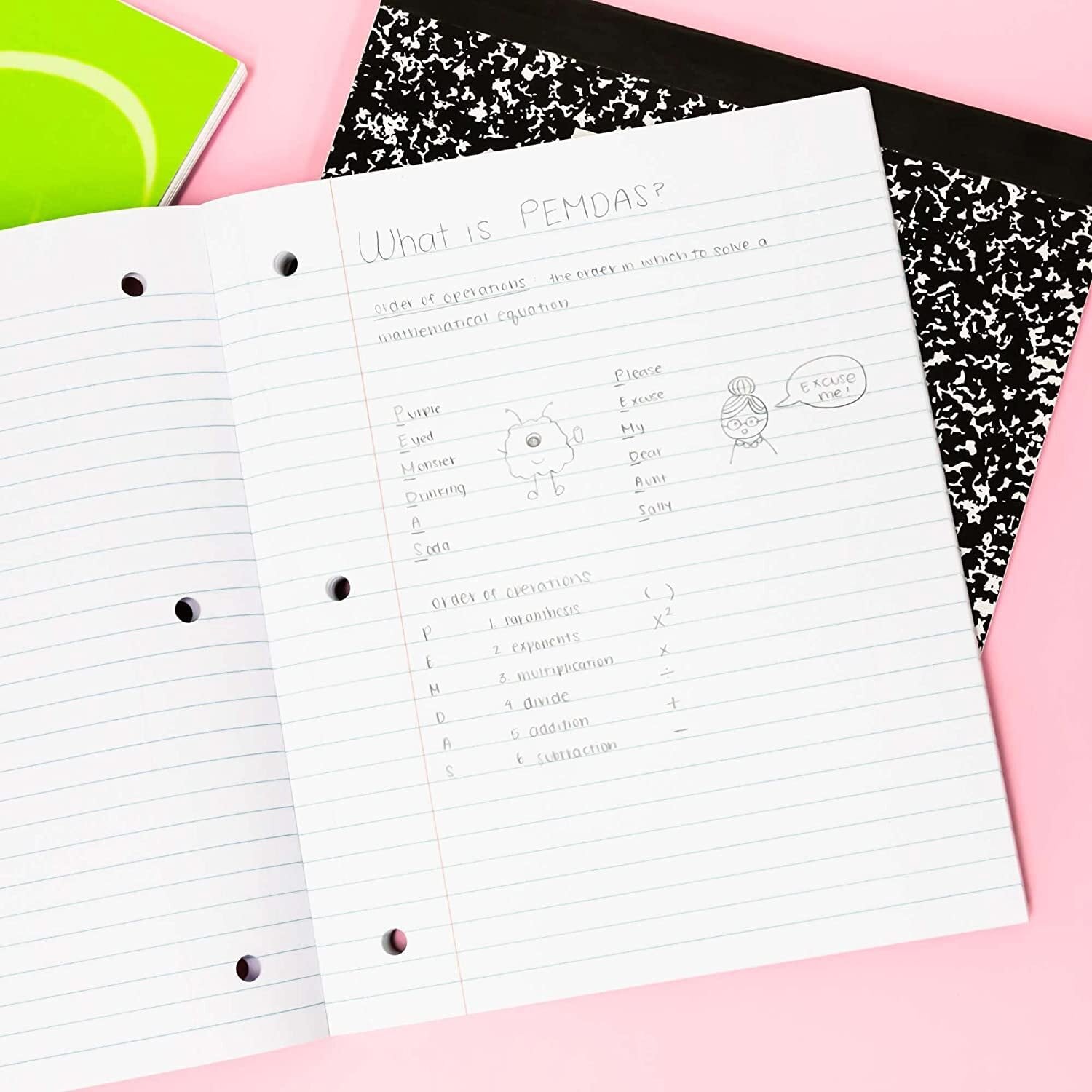 6冊セット】 輸入ノート BAZIC アメリカで定番のノートブック カラー