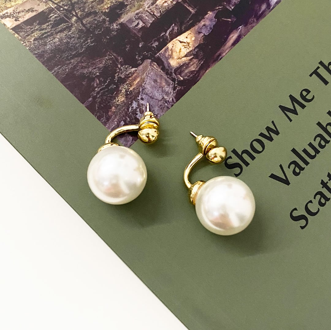 ミドルパールハングピアス K0305