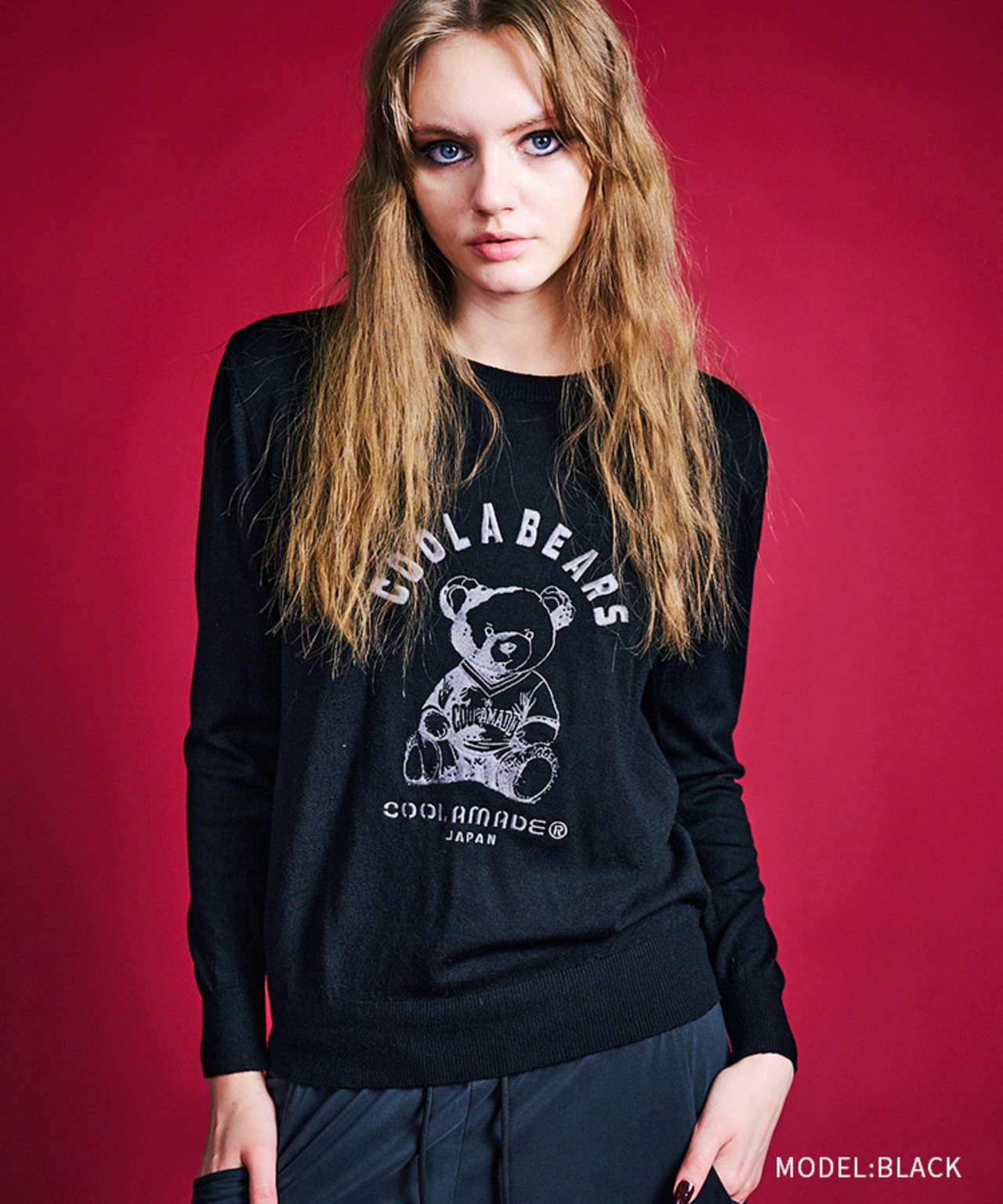 COOLAベアーエンブロイダリーTOPS (BLACK)　CQ-47099