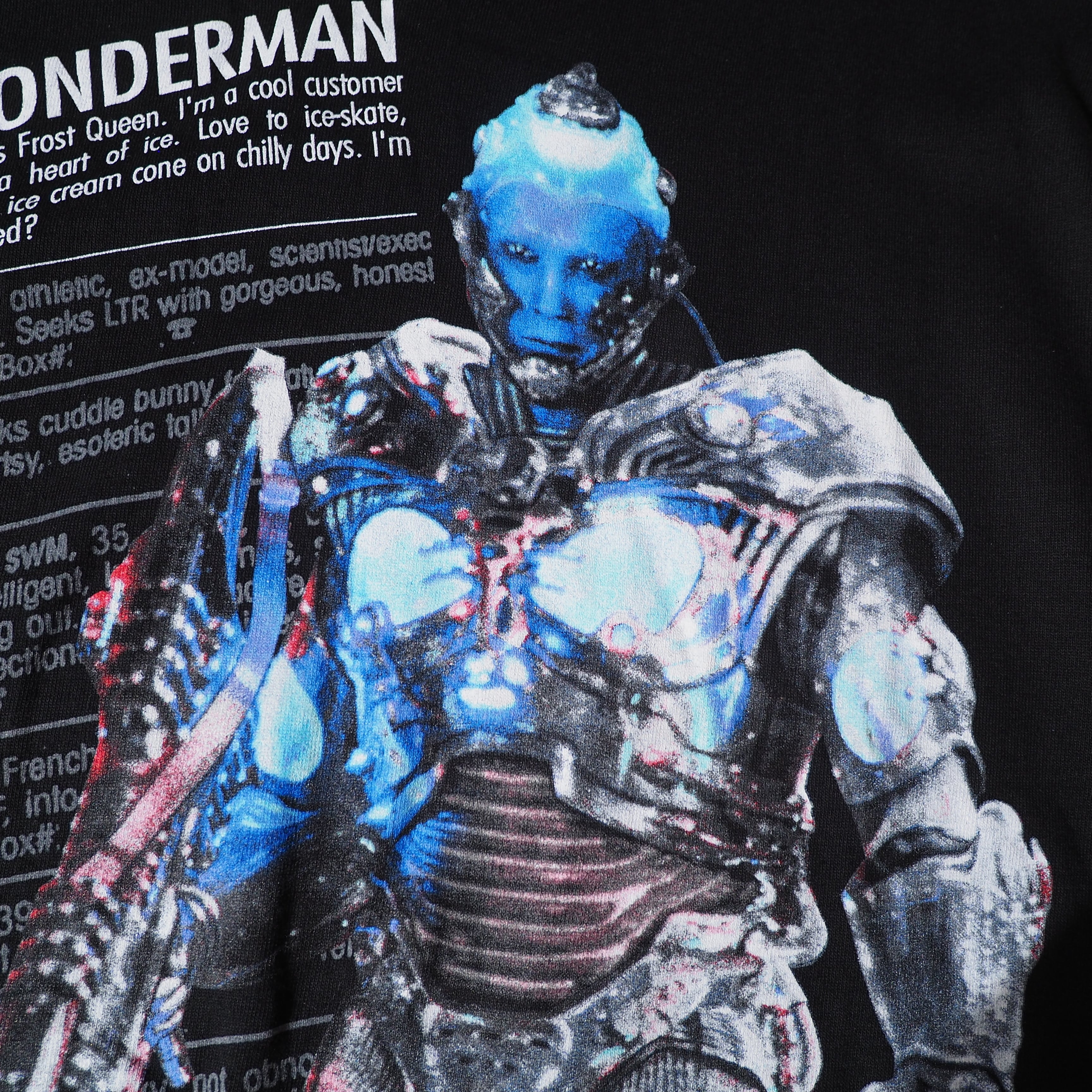1997s ” Winter wonderman ” printed black loose Tee (made in Usa)