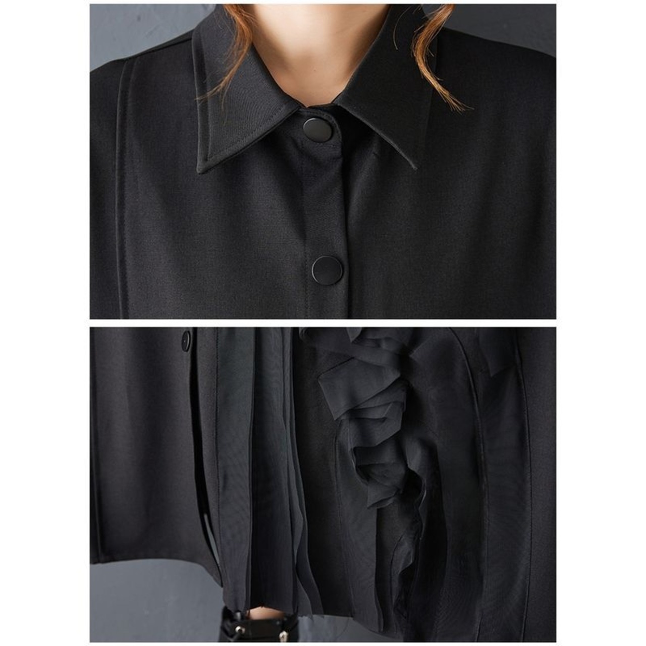 アシンメトリー フリルデザイン ワンピース 60047