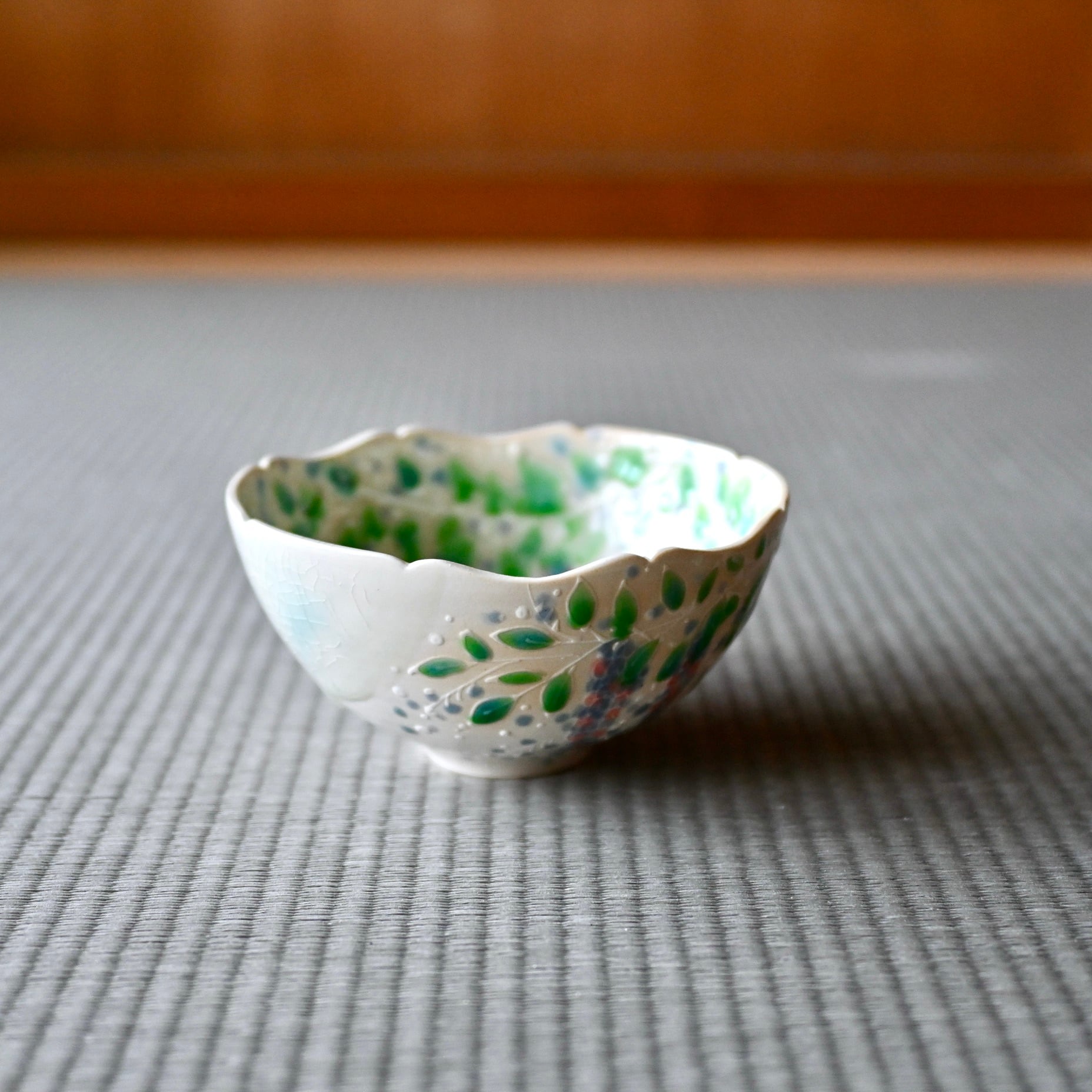 26.水辺の藤茶碗（B) | 陶工房 みかガマ ＊ のぐちみか