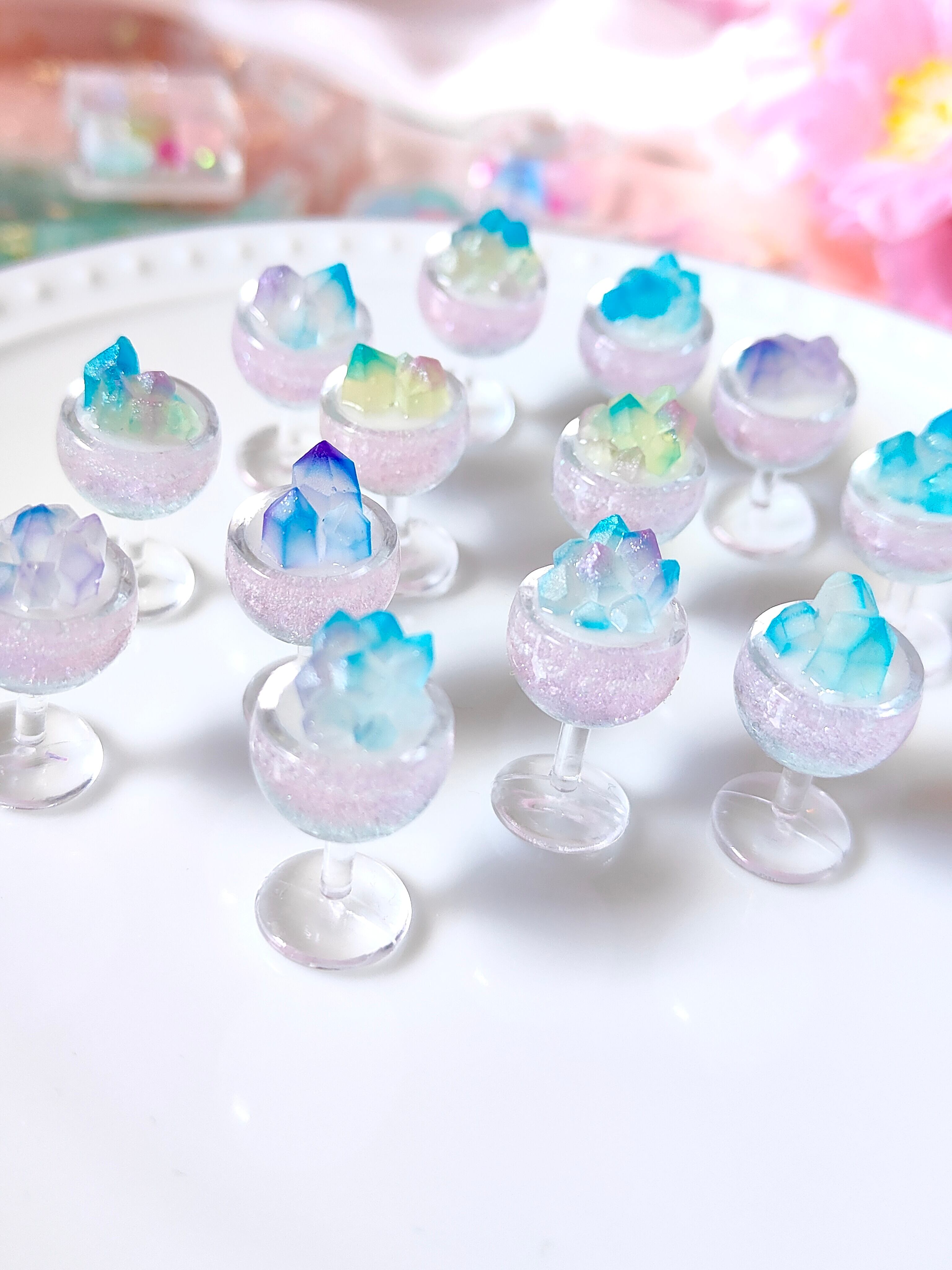 10.水面模様の琥珀糖BOX♡キーホルダー レジン 海塗り | Ruu＊Ruu