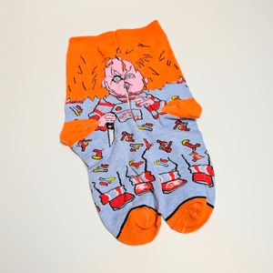 【 crew socks / クルーソックス 】【D】『 HORROR MOVIE Character Socks 5P SET 』ホラー映画キャラソックス5足セット 〚アメリカン雑貨 アメトイ〛