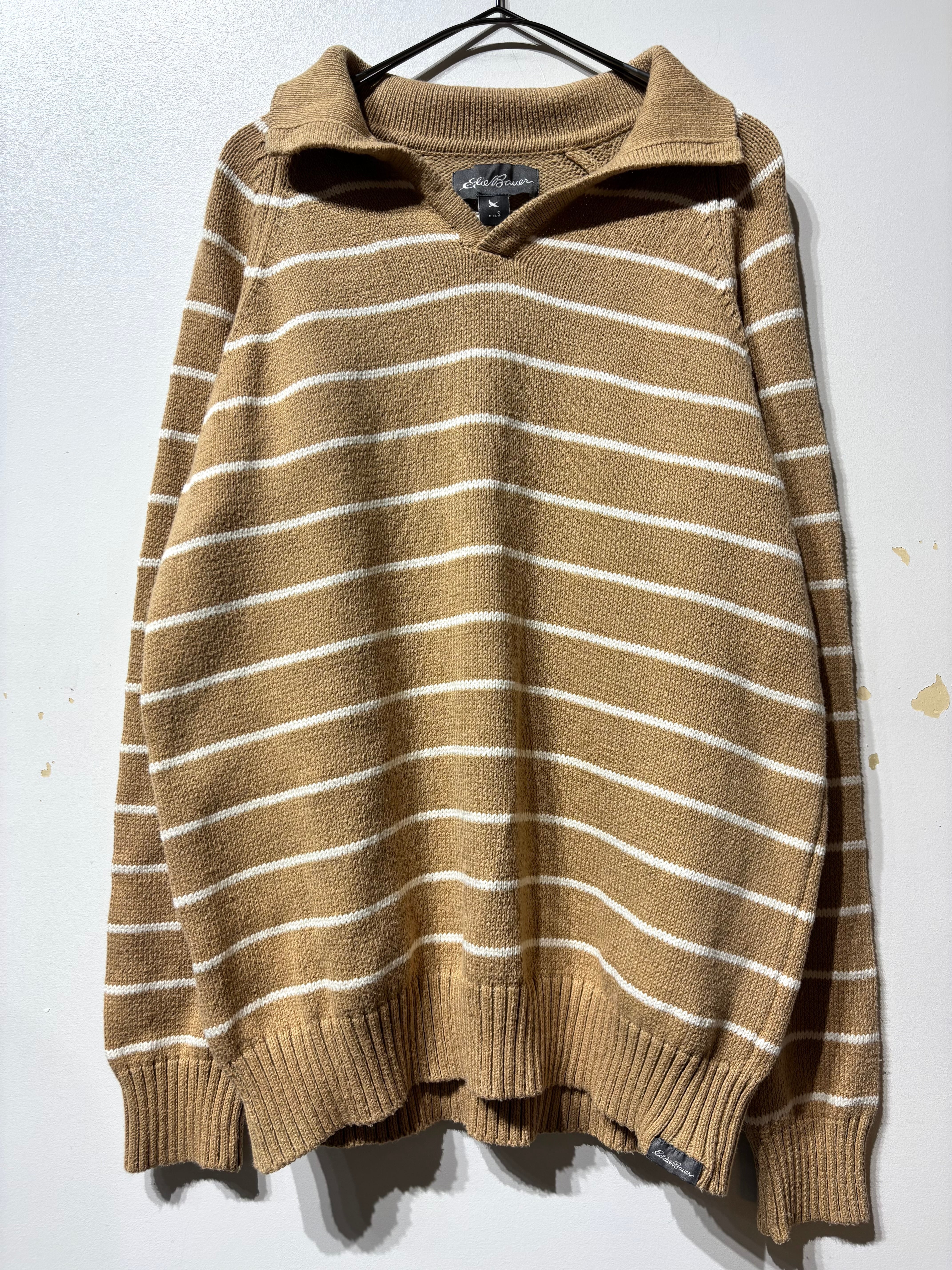 (KN636)00’s Eddie Bauer border skipper cotton knit