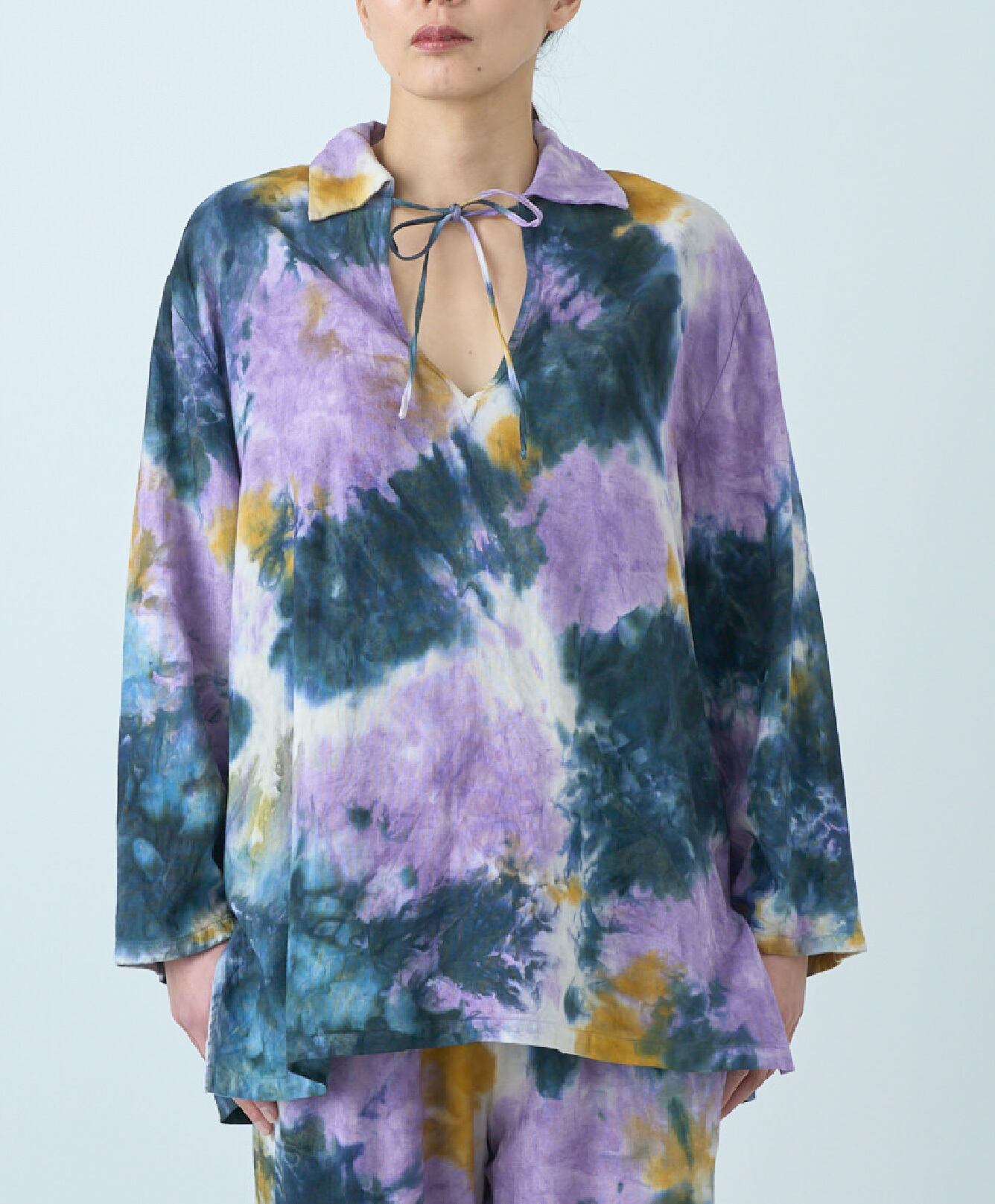 No.14 Kaftan blouse / Navy Black