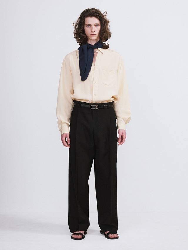 [RECTO][MEN] DOUBLE PLEATED SUIT PANTS (BLACK) 正規品 韓国ブランド 韓国通販 韓国代行 韓国ファッション レクト メンズ 日本 店舗