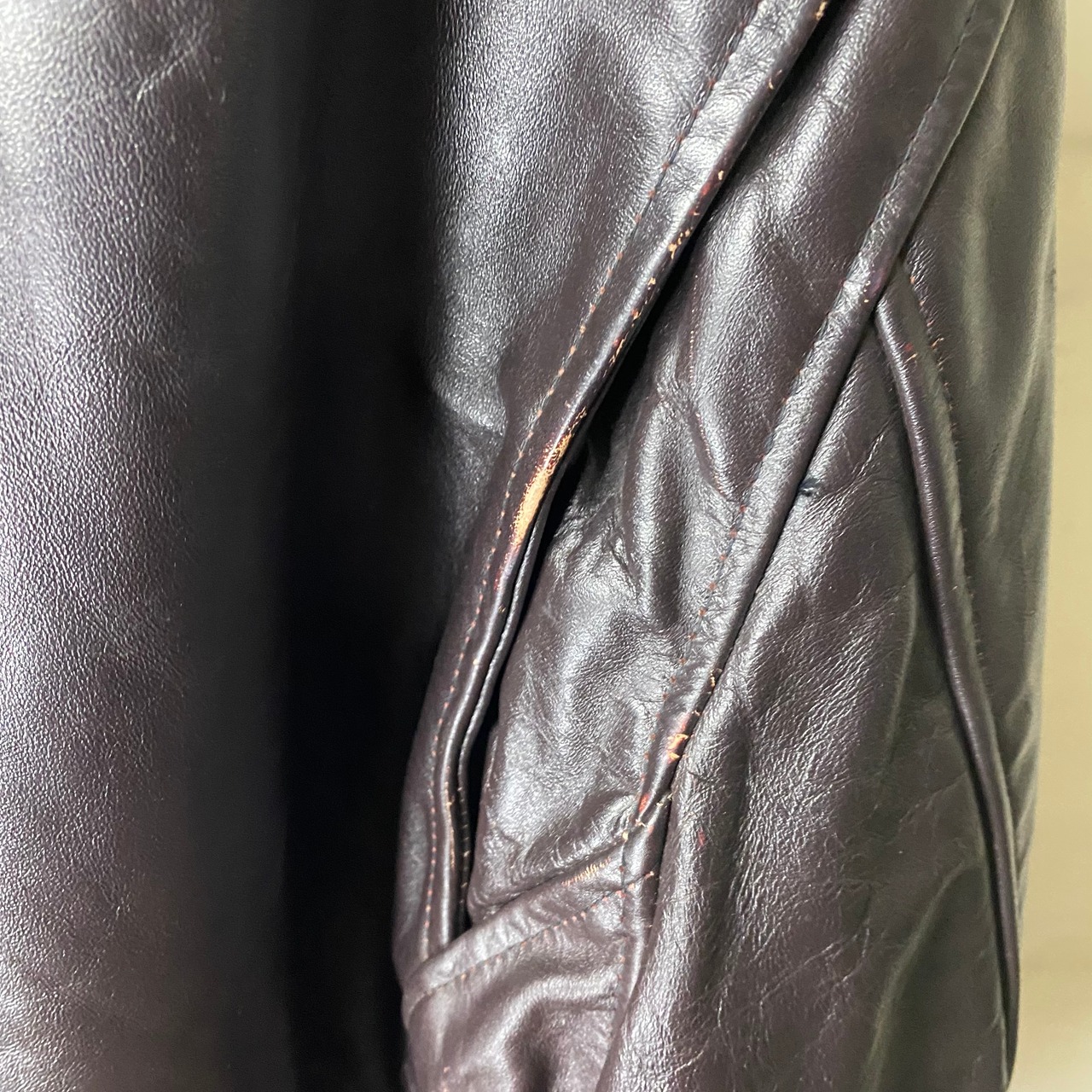 vintage ~1970’s single leather riders jacket