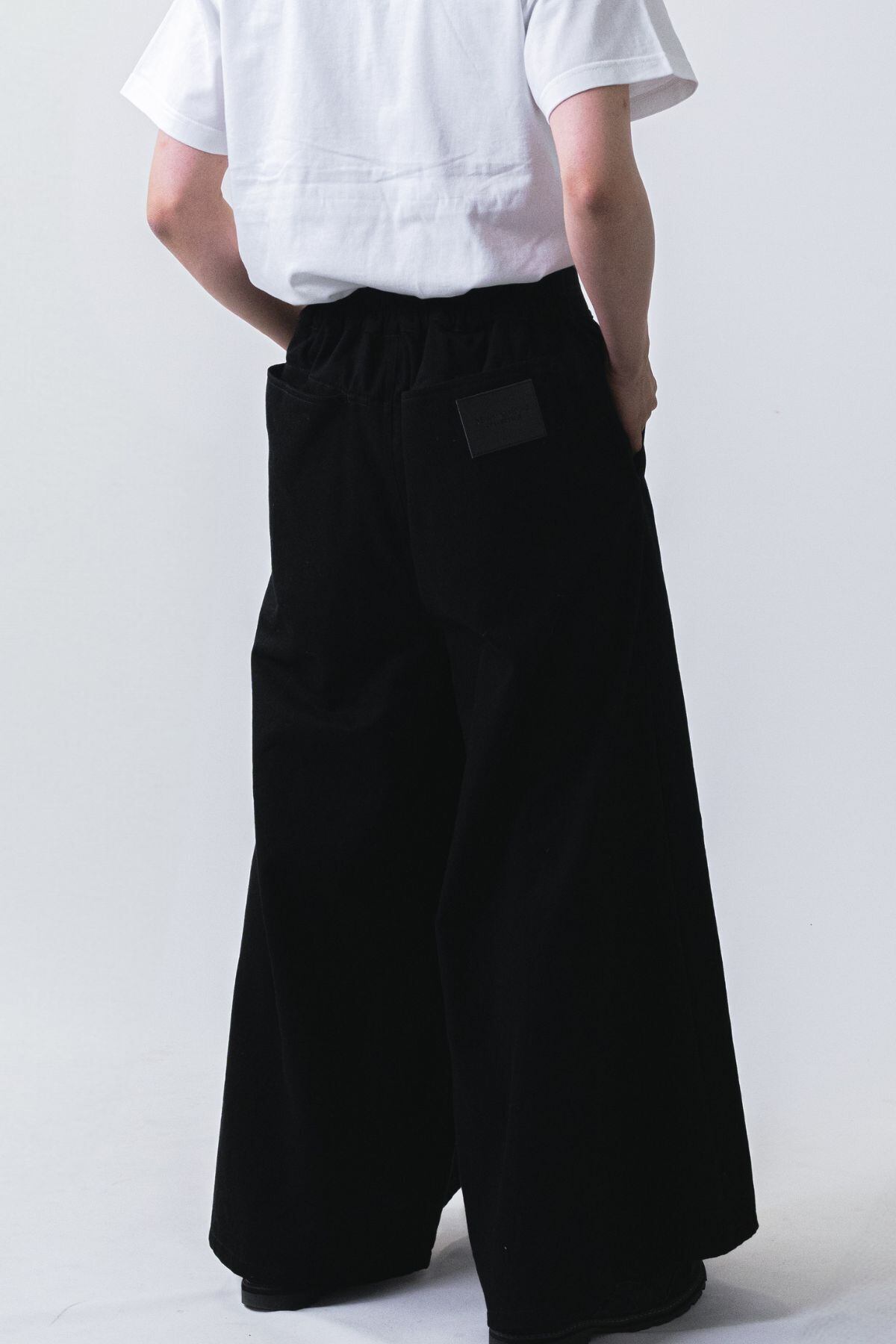 【MM6】袴 バギー ワイド フレア デニム ブラック 受注開始｜数量限定】ブラックデニム袴｜BLACK DENIM HAKAMA