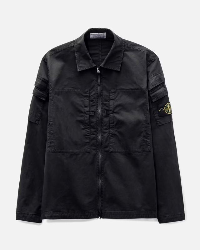 【STONE ISLAND】ジップアップ オーバーシャツ