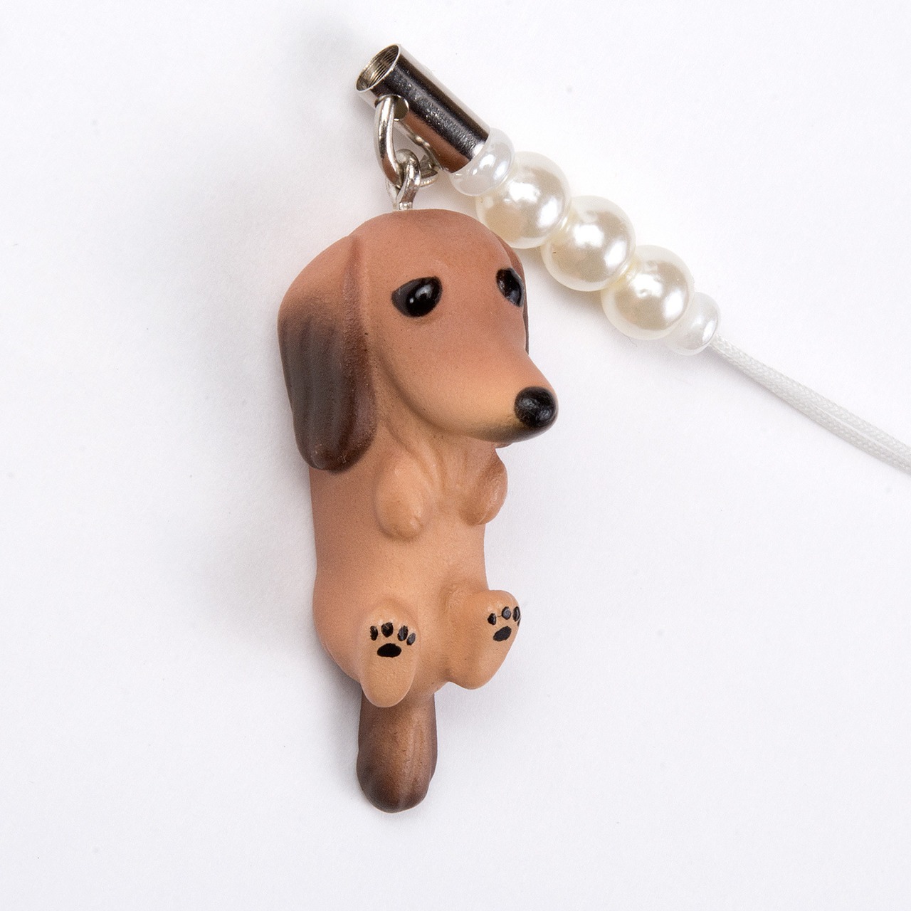 Dog 92 Dachshund ダックス レッド ビーズ ストラップ DN-3001