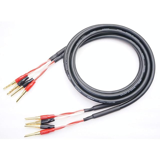 CANARE カナレ 4S8 バナナプラグ付 スピーカーケーブル 2本セット 3m