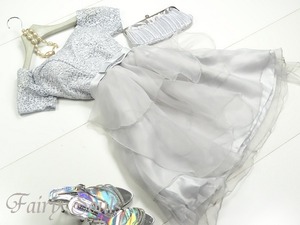 ★送料無料★11号★お嬢様風膝丈チュ－ルドレス(OPN5846)