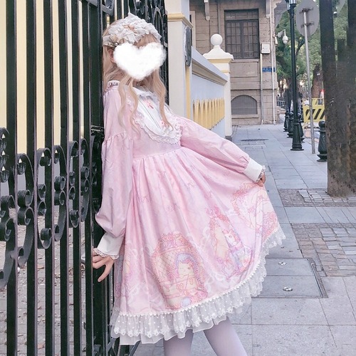 ✞ ふんわり素材がガーリーすぎる♪長袖パフスリーブワンピース ロング 大人ガーリー スウィート キュート カジュアル ✞ゴスロリ SM ミリ 甘ロリ クラロリ 和ロリ エレガント 黒ロリ 姫ロリ 華ロリ BB-BB6791127