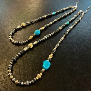 ブライト（Bright）ネックレス（Wave Hematite) スリーピングビューティ 50〜55cm