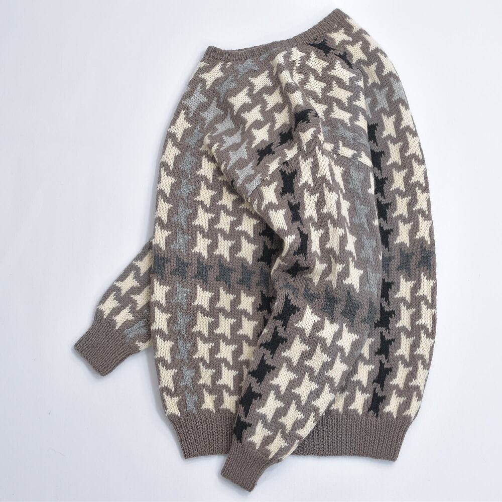 80～90s BRITCHES ハウンドトゥースチェック ハンドメイド セーター