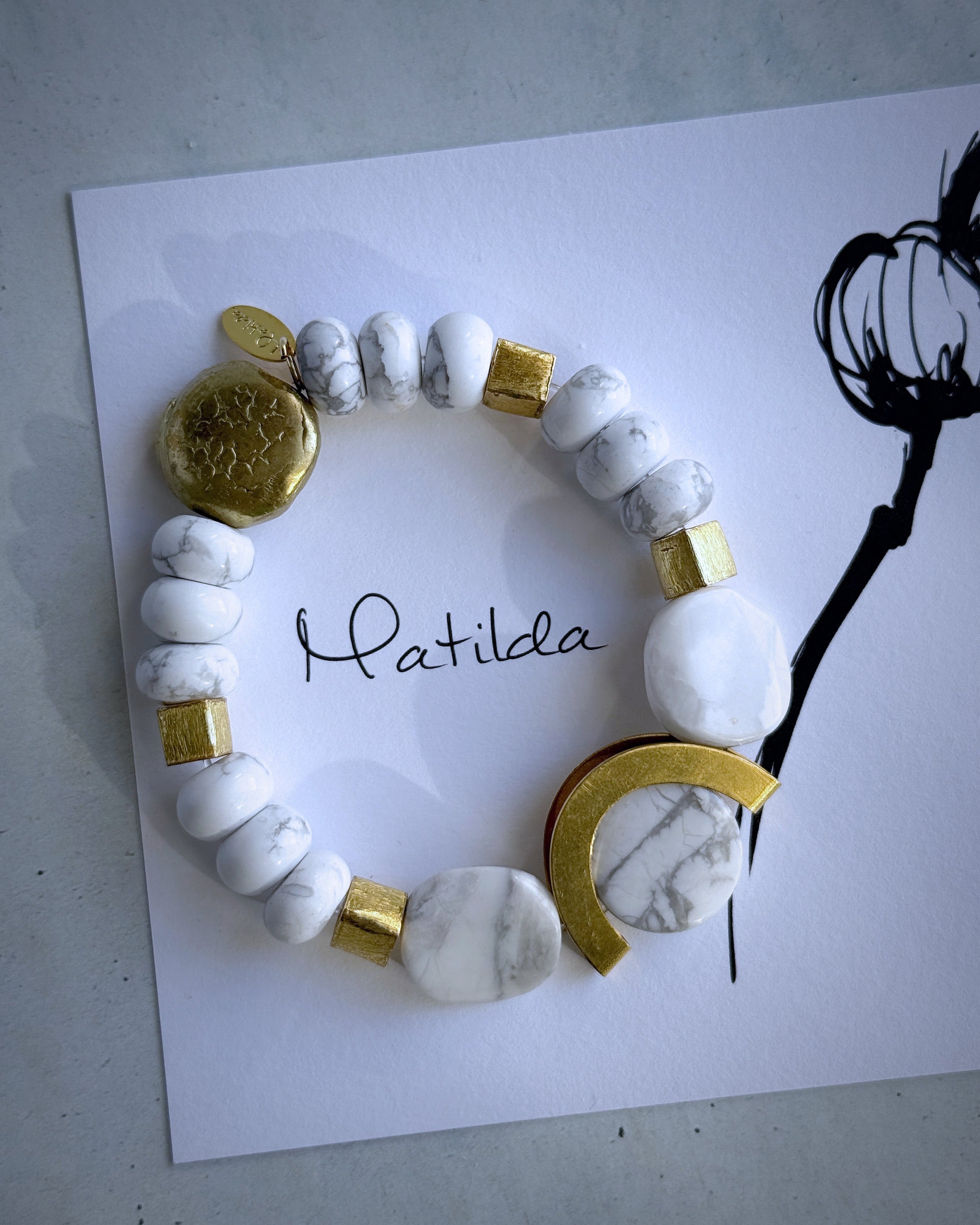 one color bracelet(ハウライト)