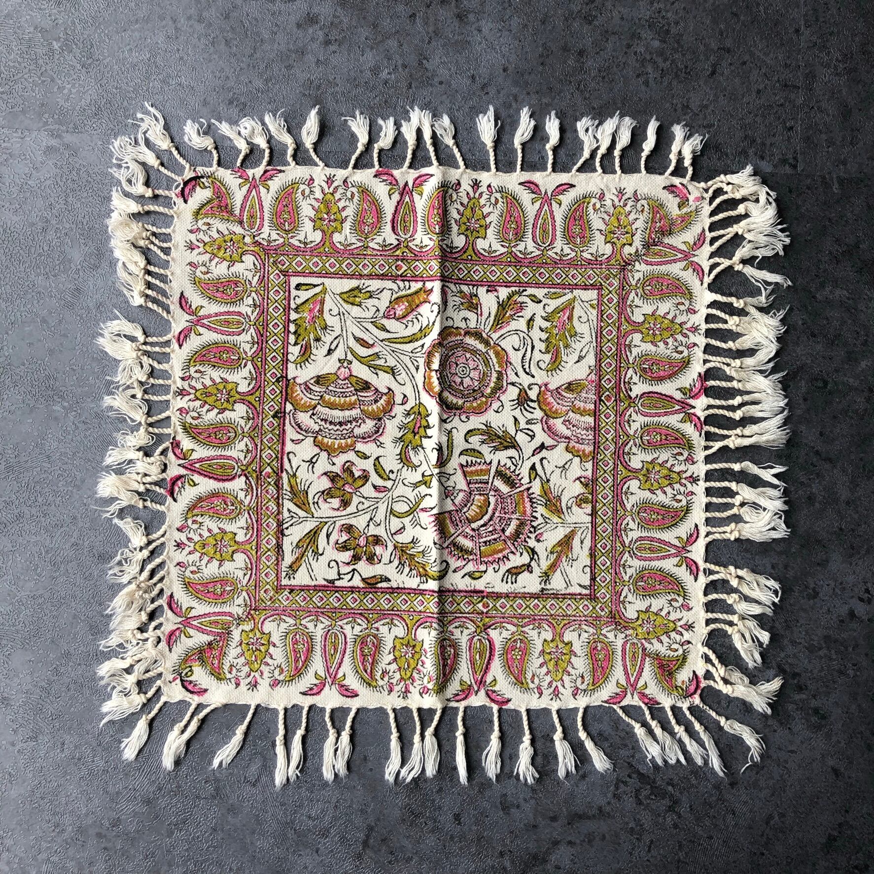 ペルシャ更紗 30×30 デザインJ【GHALAMKAR 30-010】