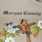 bird print sweat beige