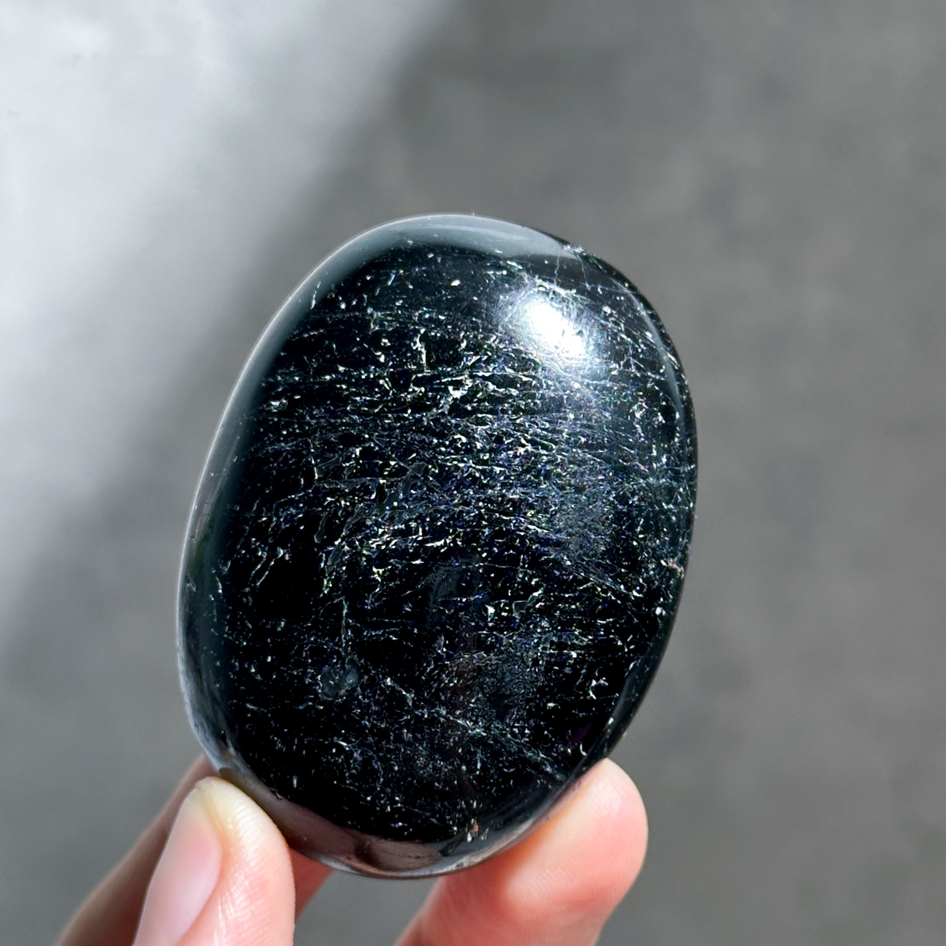ブラックトルマリン パームストーン43◇ Black Tourmaline ◇天然石