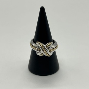 ティファニー TIFFANY シグネチャークロスリング 12号 SVYG コンビ