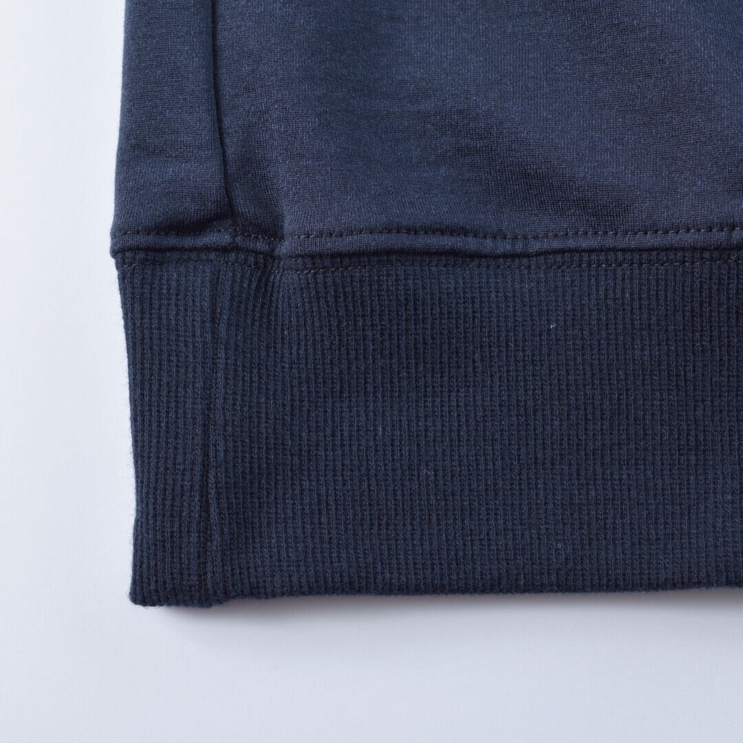 atelier naruse アトリエナルセ コットンリヨンセル裏毛半袖スウェット・ネイビー