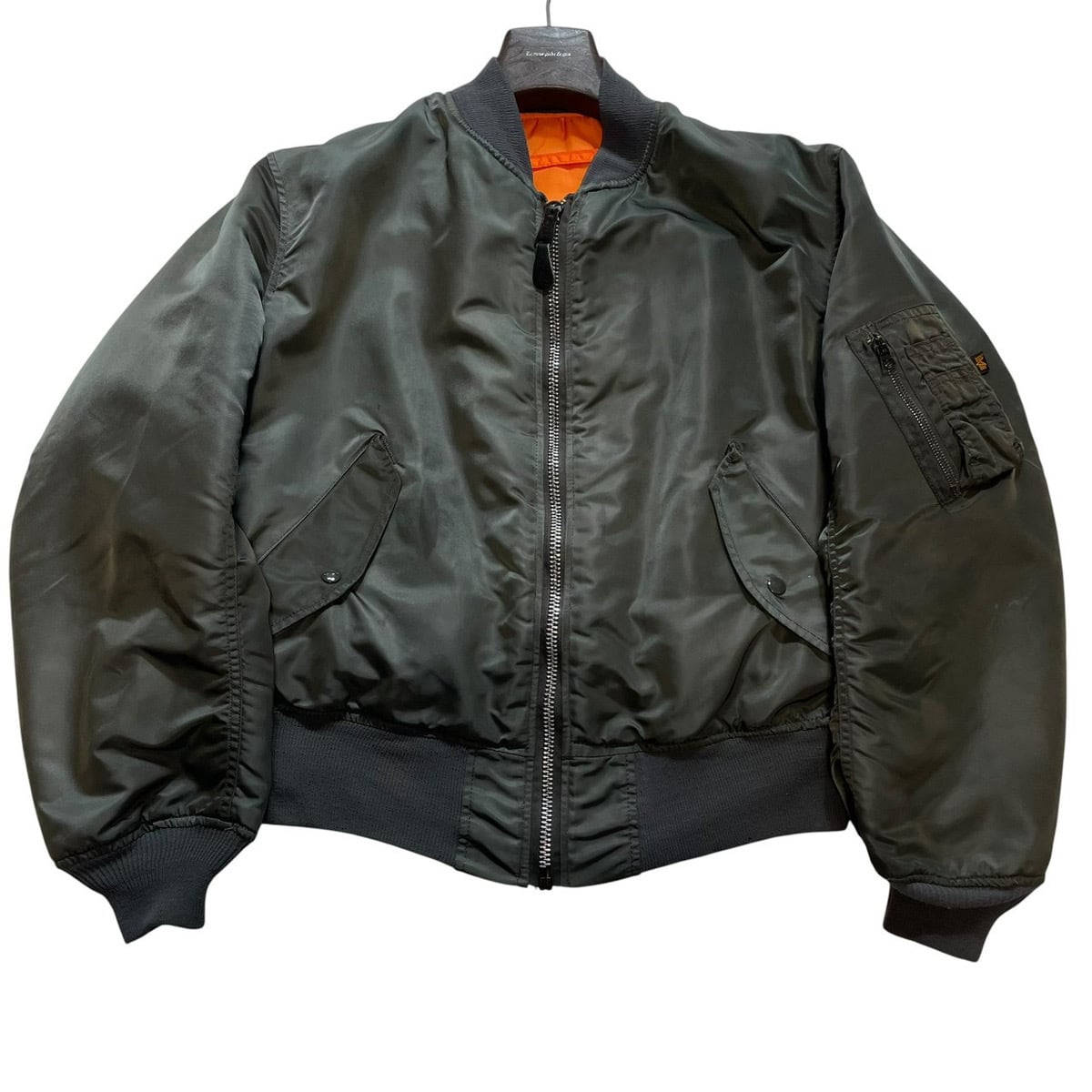 雰囲気抜群 ALPHA INDUSTRIES 90s USA製 ビンテージ MA-1 フライト