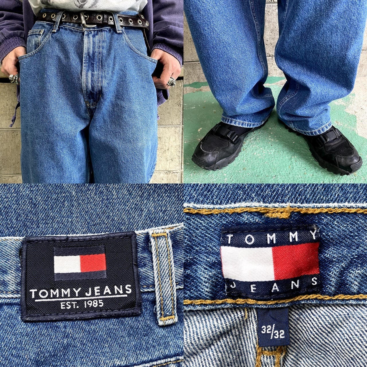 90年代 TOMMY HILFIGER トミーヒルフィガー バギー ワイドデニムパンツ ジーンズ メンズW32 古着 ペインターパンツ TOMMY  JEANS トミージーンズ 90s ヴィンテージ ビンテージ【デニムパンツ】 | cave 古着屋【公式】古着通販サイト