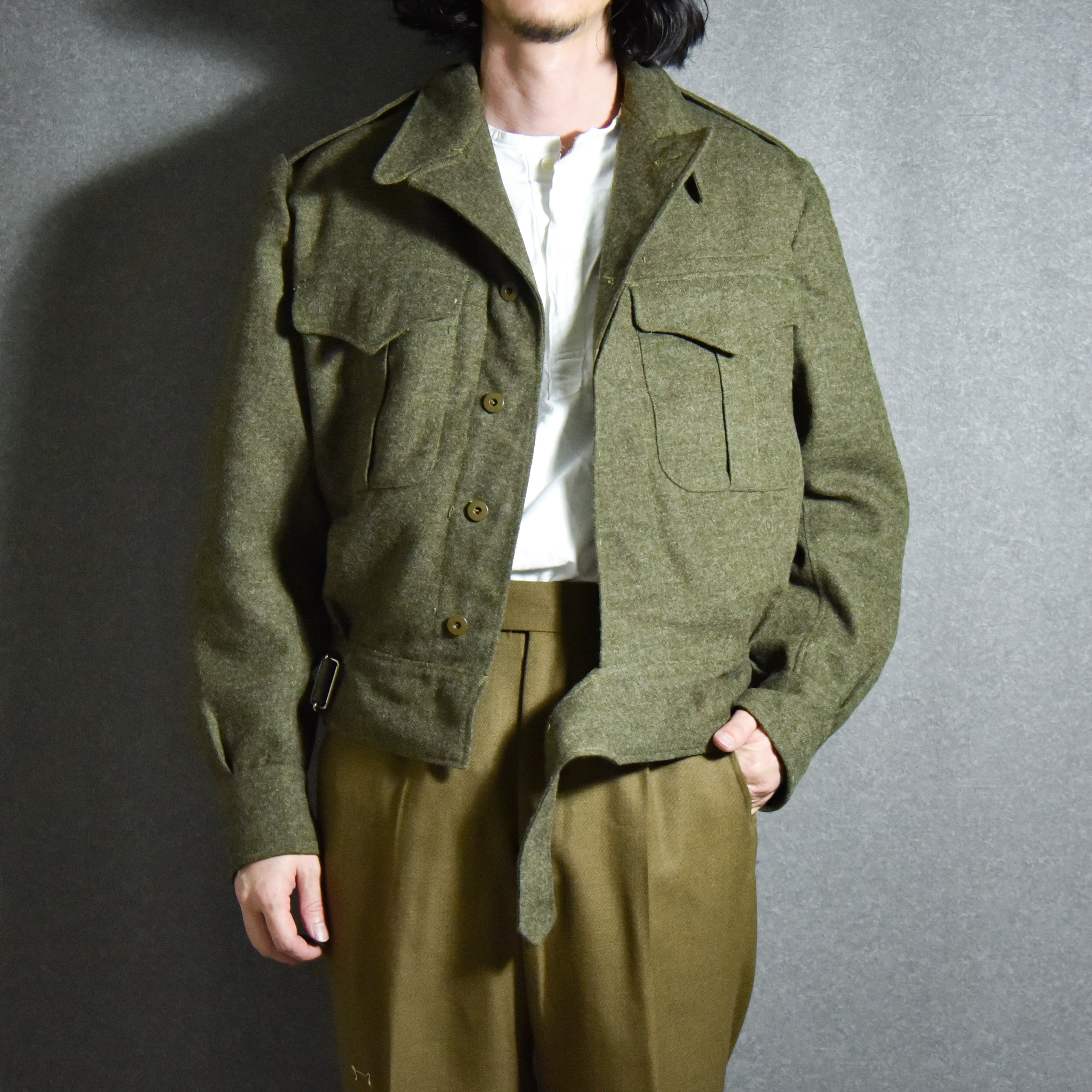 DEAD STOCK】50s Canadian Army Wool Battle Dress Jacket カナダ軍