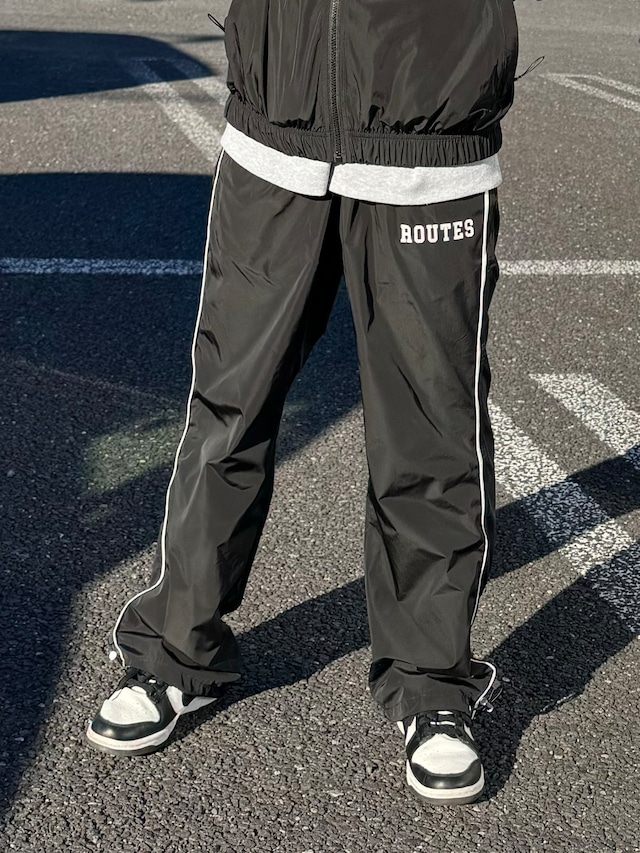 nylon track pants / ブラック