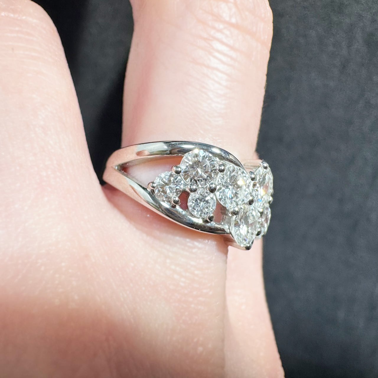 Pt900 2.025ct ダイヤモンド クラスター リング | カオキ | 日本最大級