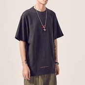 クルーネックプリントTシャツ A4165