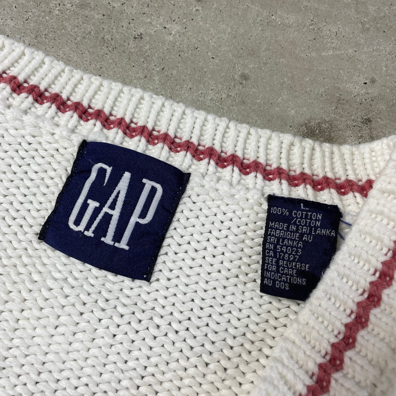 90年代 GAP オールドギャップ ニットセーター チルデン Vネック メンズ